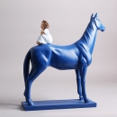 馬背上的女孩 y16432 立體雕塑.擺飾 立體擺飾系列 動物、人物系列-臥室裝飾品創意擺
